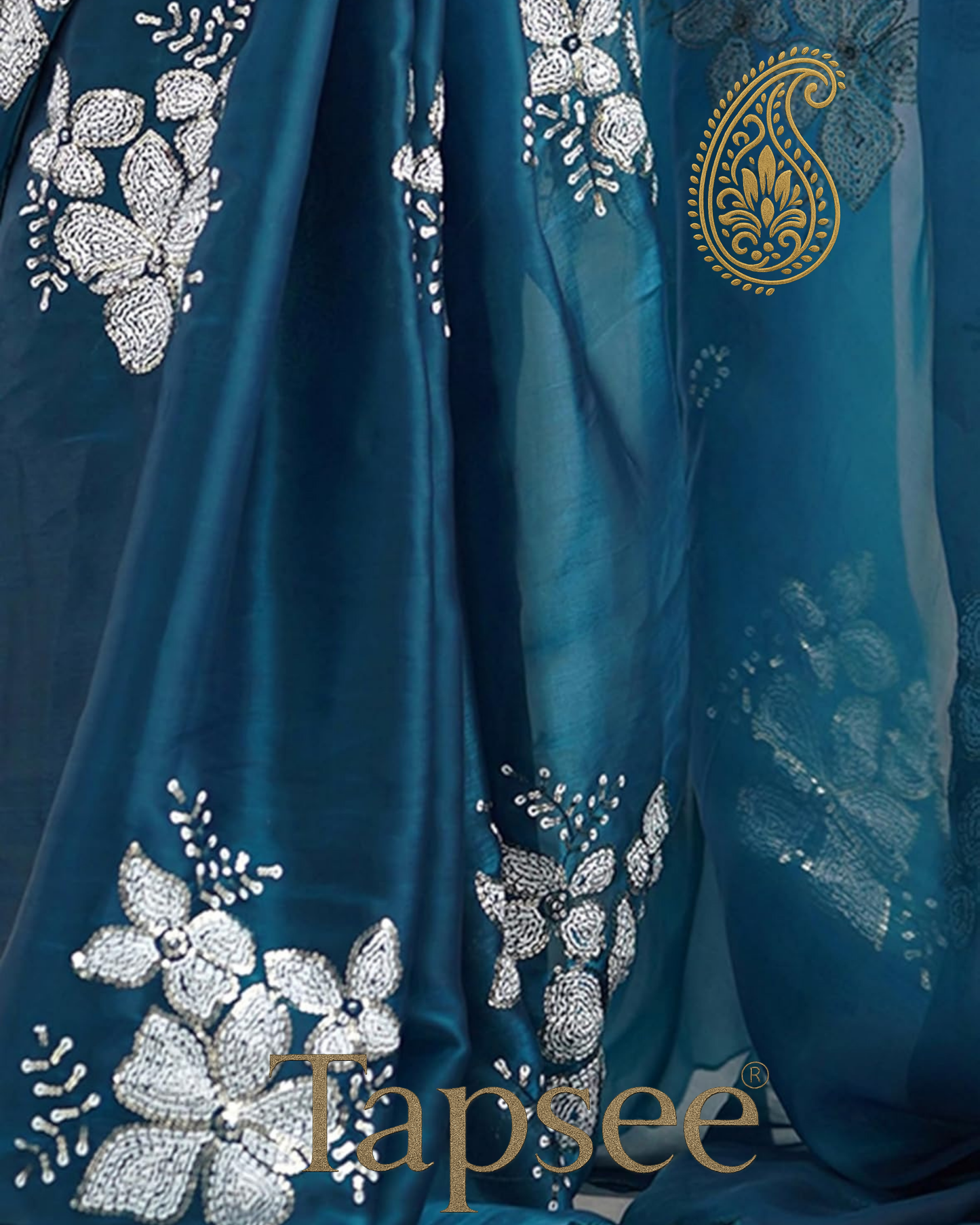 Teal Blue Jimmy Chho Saree