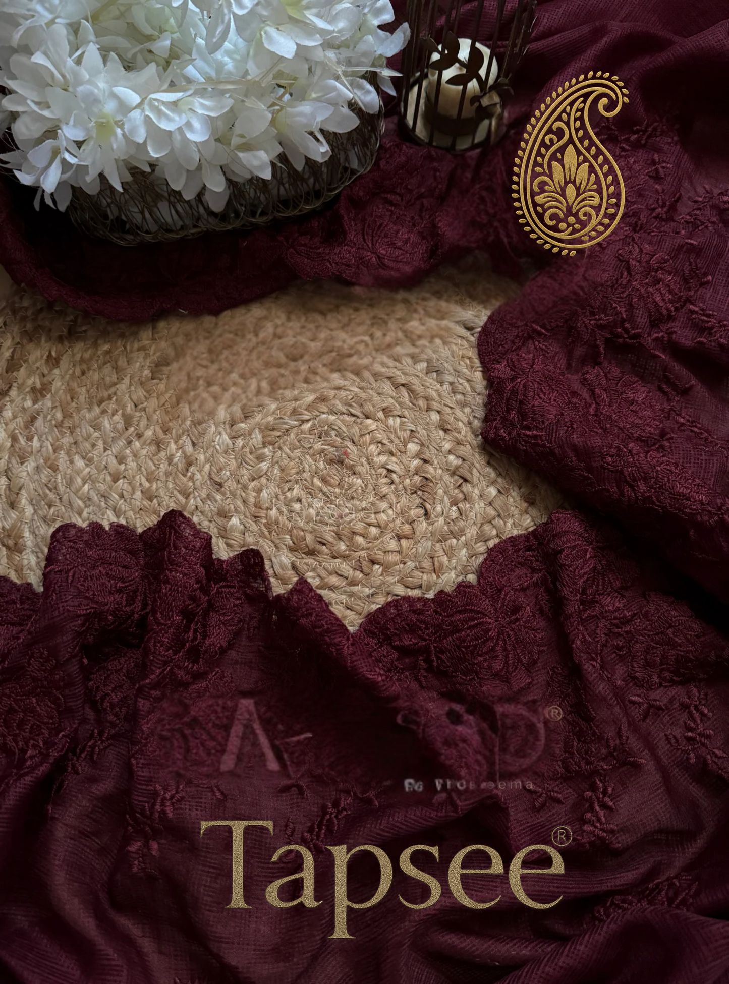 Maroon Elegance Cota Chex Saree