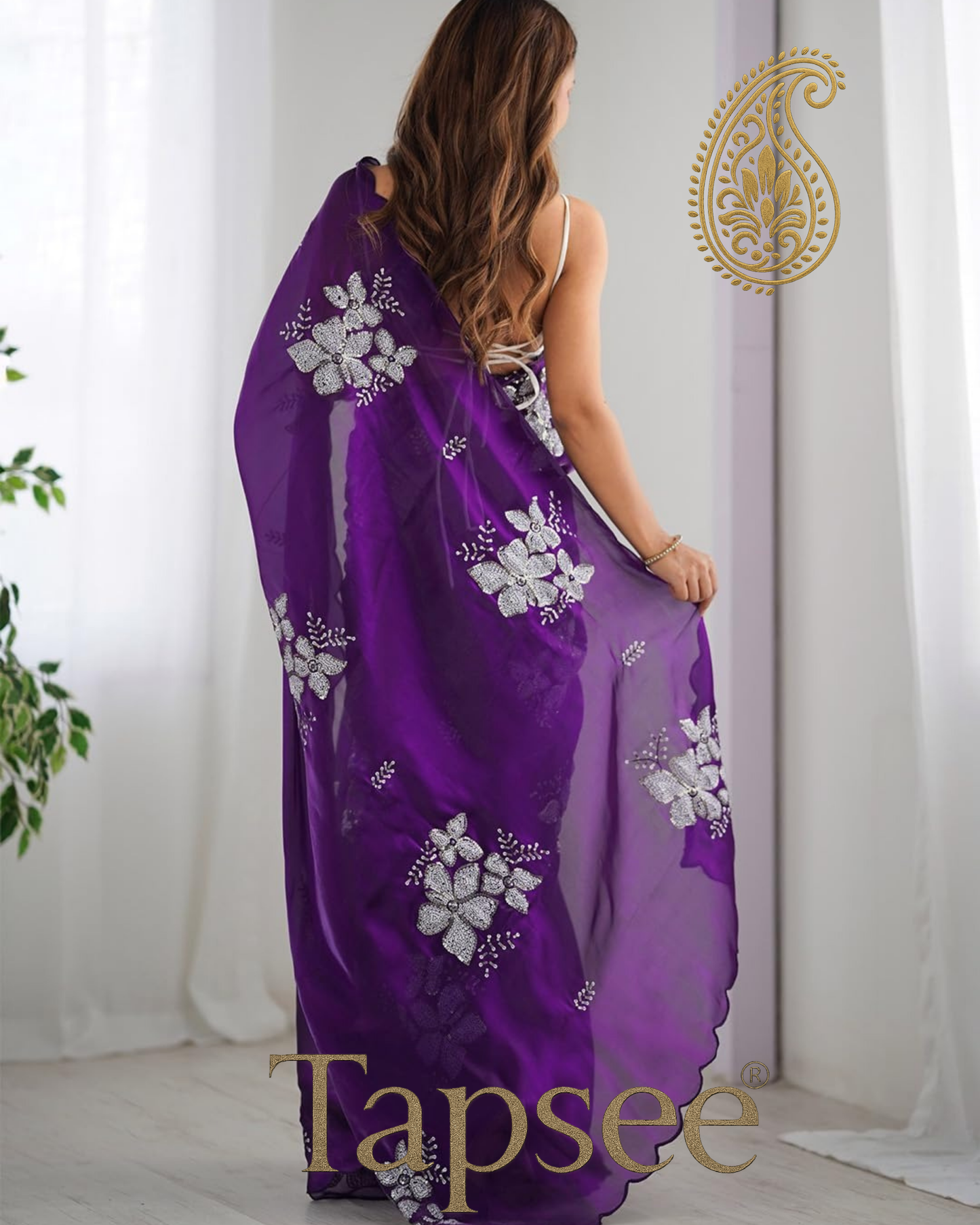 Royal Purple Jimmy Chho Saree