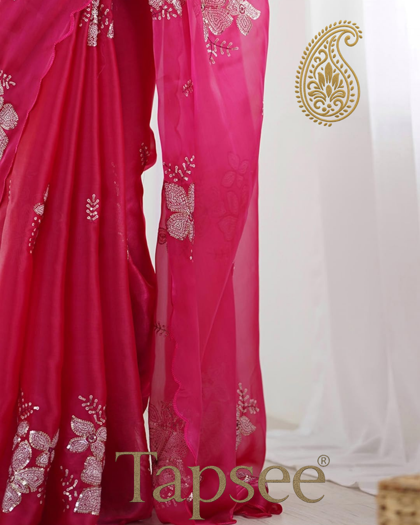Hot Pink Jimmy Chho Saree