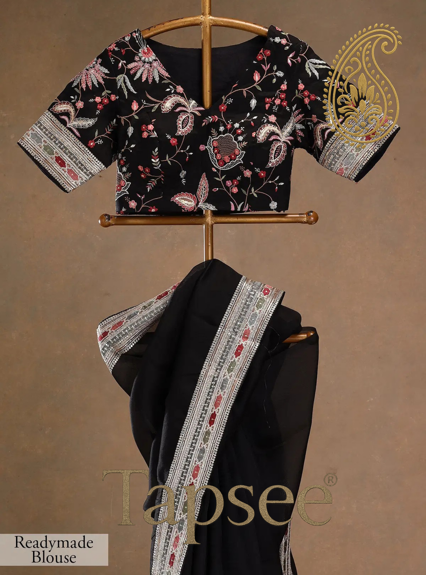 Black Fandy Silk Saree