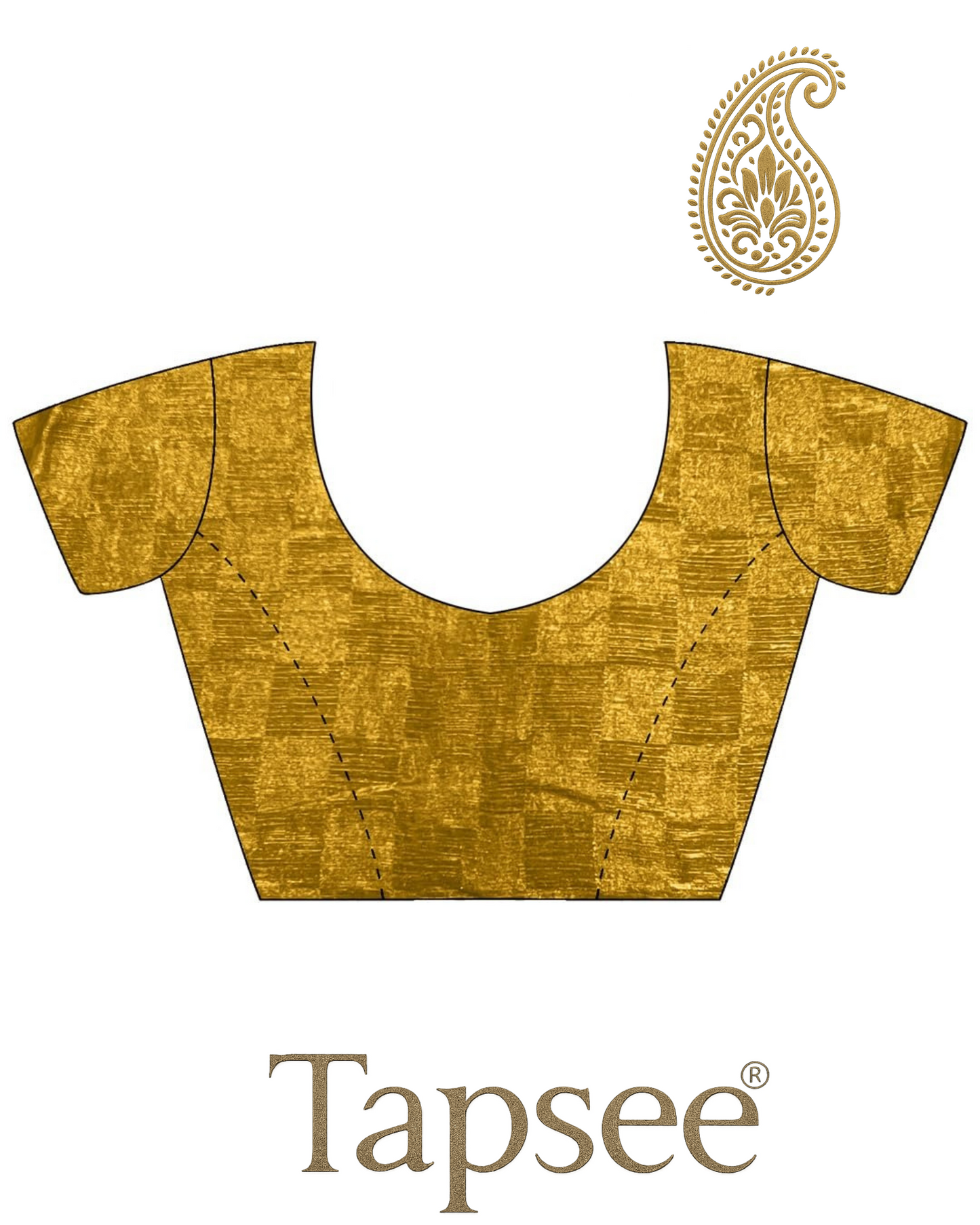 Mustard Gold Checks Jimmy Chho Embosh Saree
