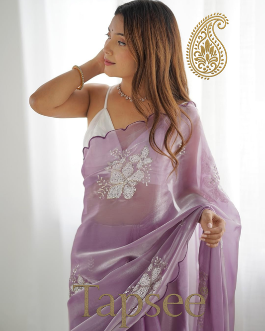 Lavender Jimmy Chho Saree
