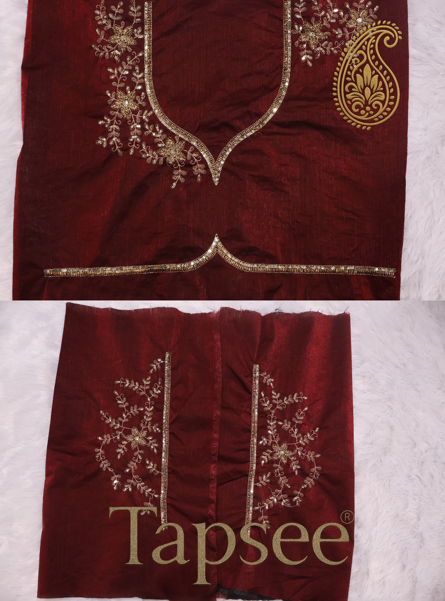 Royal Maroon Fandy Silk Saree