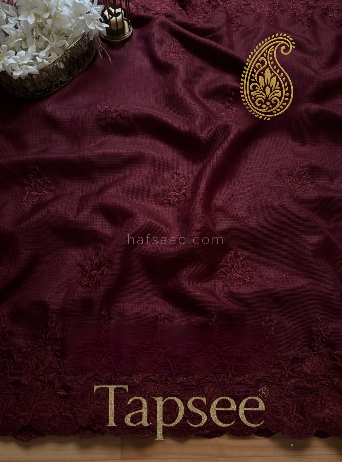 Maroon Elegance Cota Chex Saree