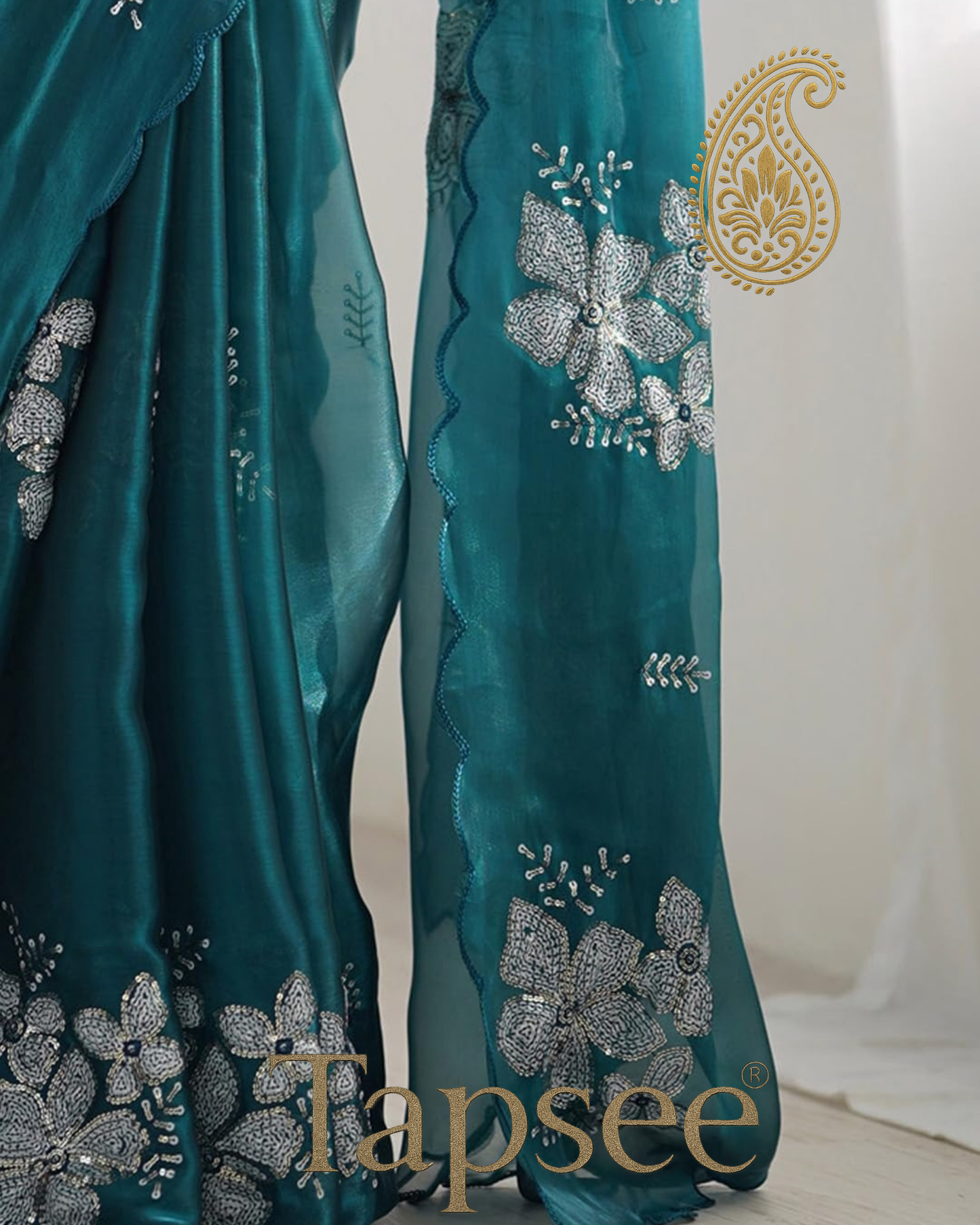 Peacock Green Jimmy Chho Saree